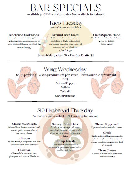 Happy Hour Menu